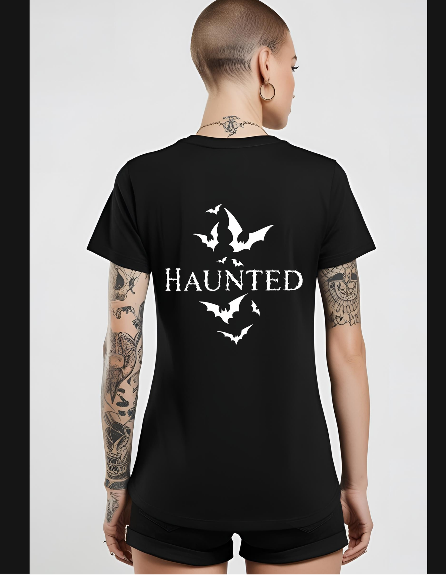 Haunted Bats Tee Goth Gothic T-Shirt Cotton Unisex