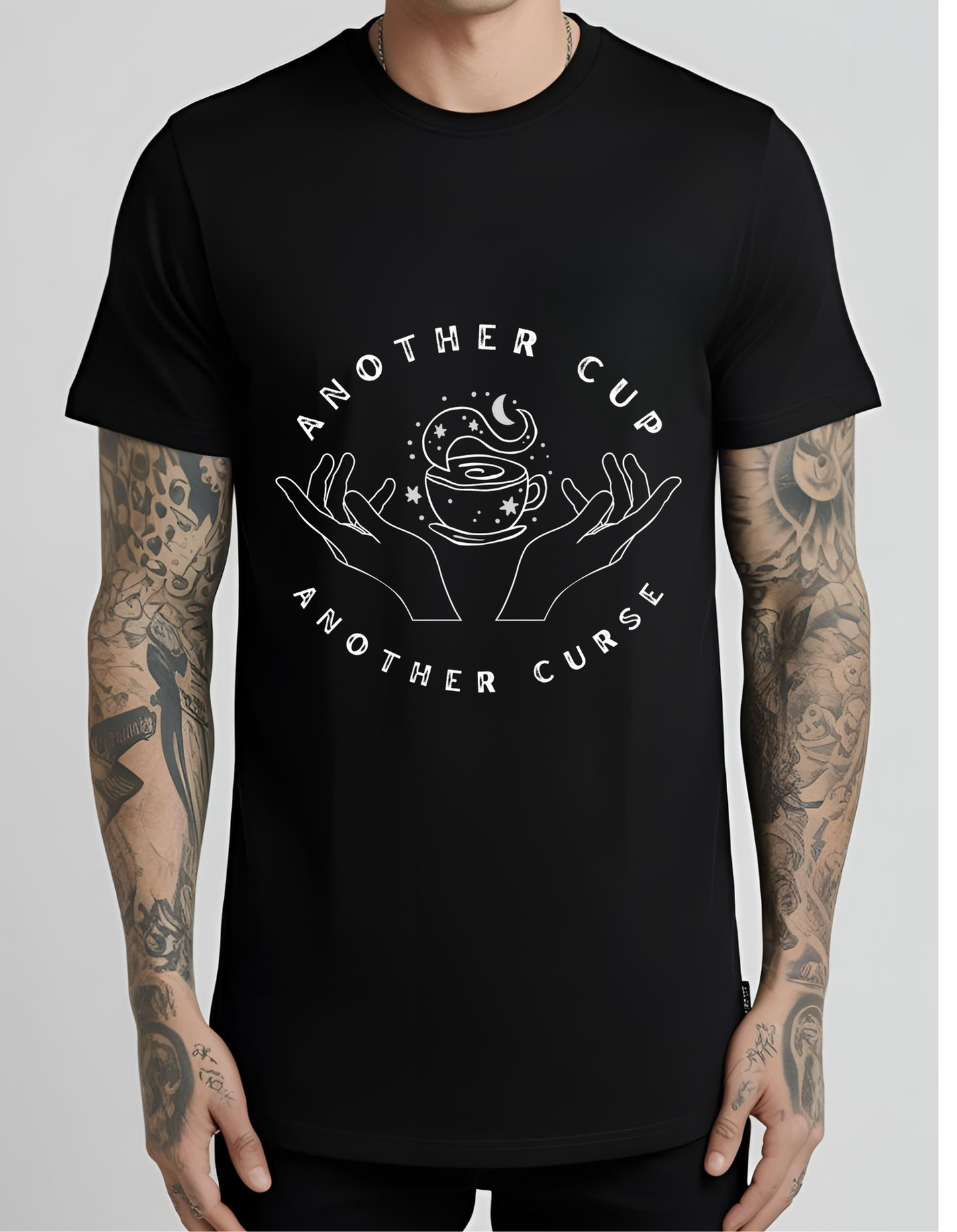 Another Cup Another Curse Tee- Black Witch Goth Gothic T-Shirt Cotton Unisex