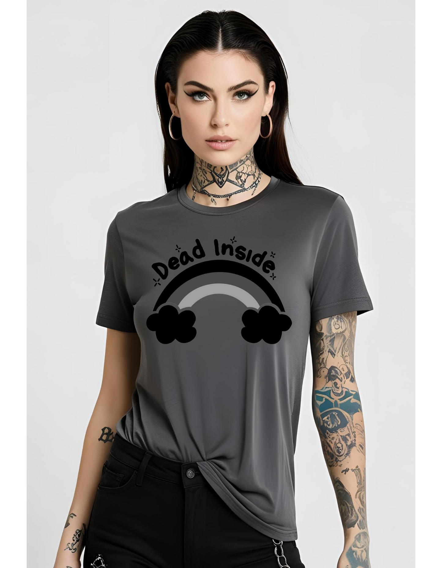 Dead Inside Tee Goth Gothic T-Shirt Cotton Unisex
