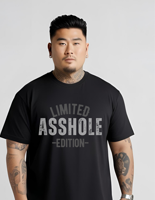 Limited ASSHOLE Edition Graphic Men's T Shirt Cotton Funny Dad's Men's T-Shirt Cotton