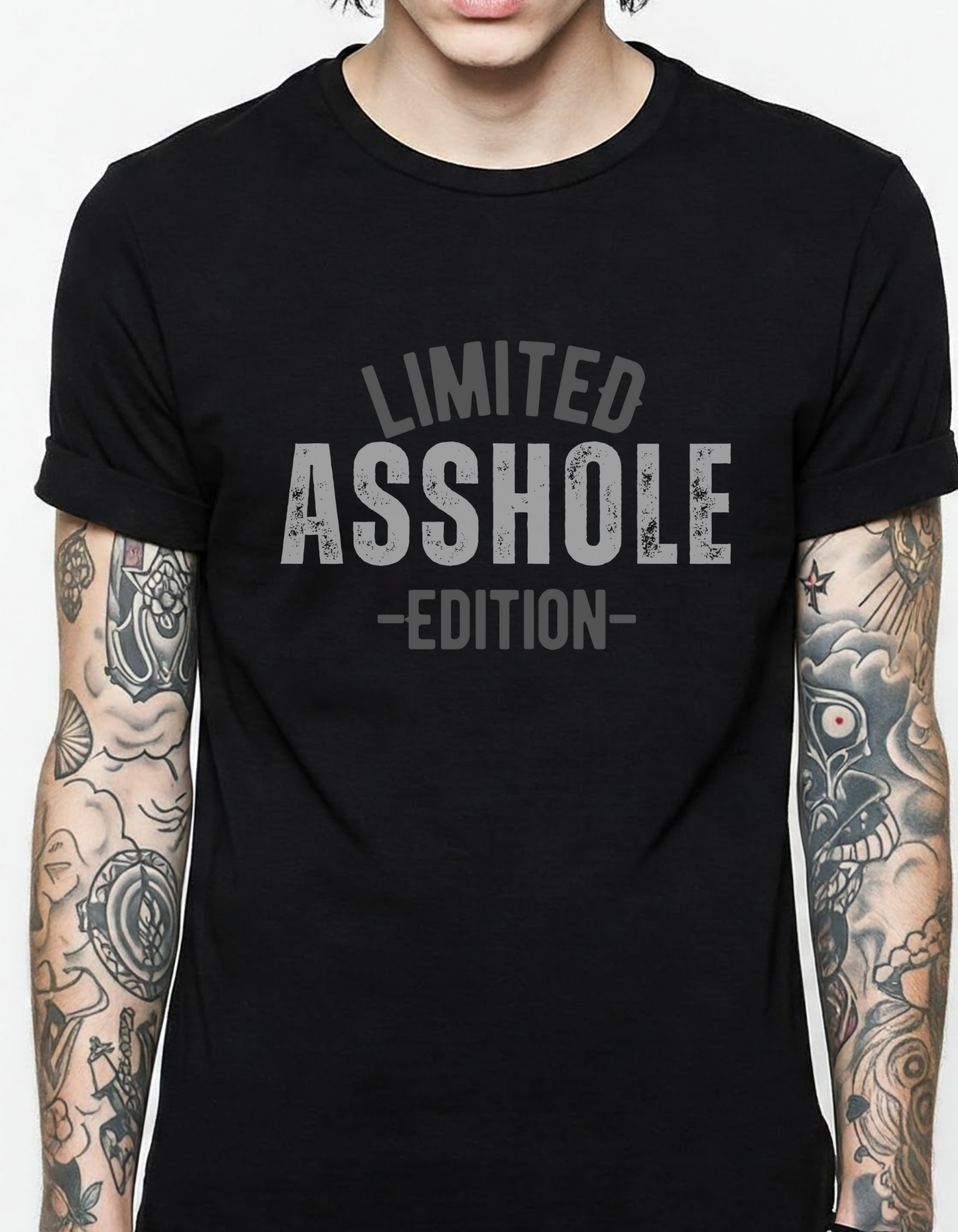 Limited ASSHOLE Edition Graphic Men's T Shirt Cotton Funny Dad's Men's T-Shirt Cotton